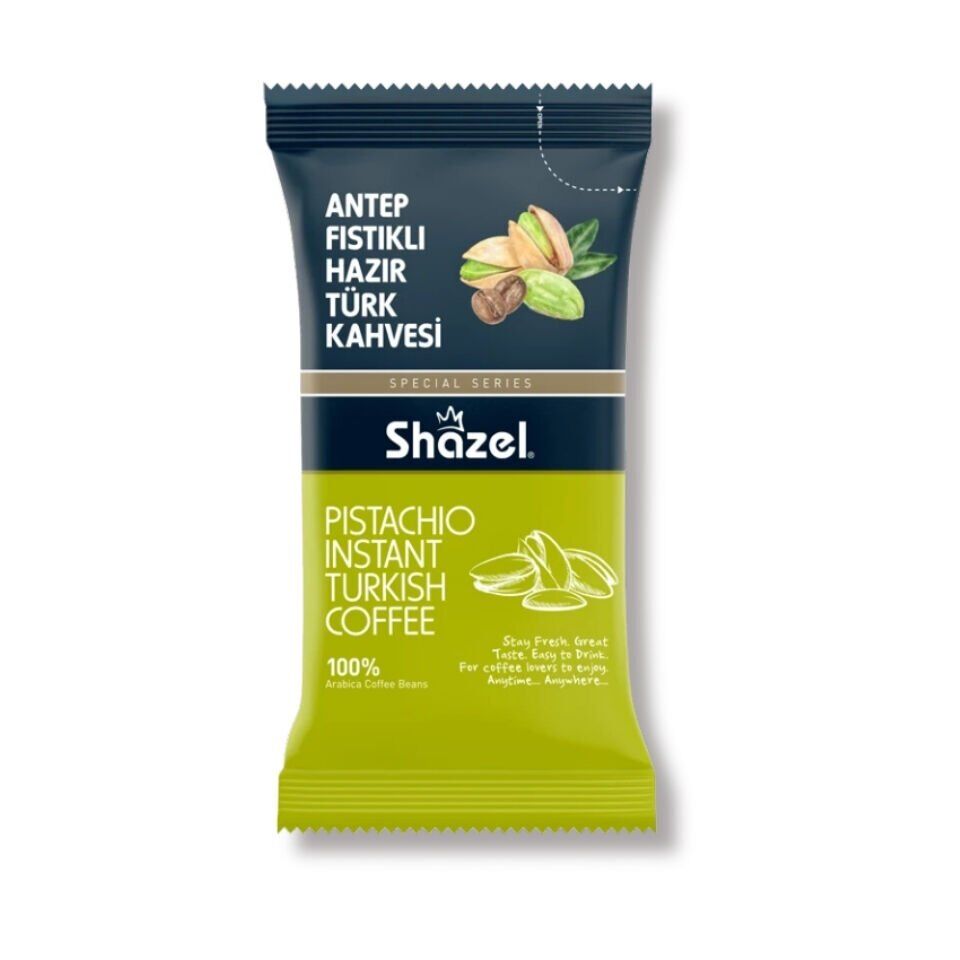 Shazel Antep Fıstıklı Hazır Türk Kahvesi Ofis Seti