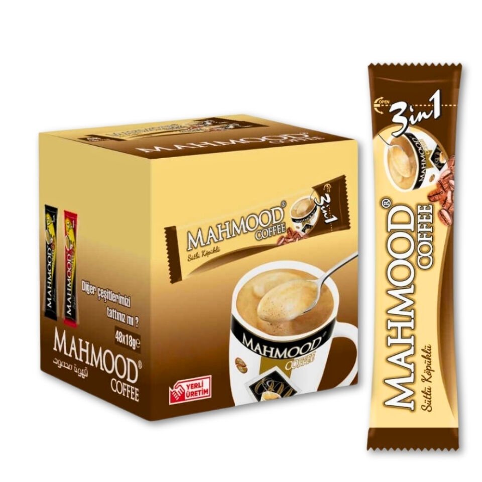 Mahmood Coffee 3'ü 1 Arada Sütlü Köpüklü Hazır Kahve
